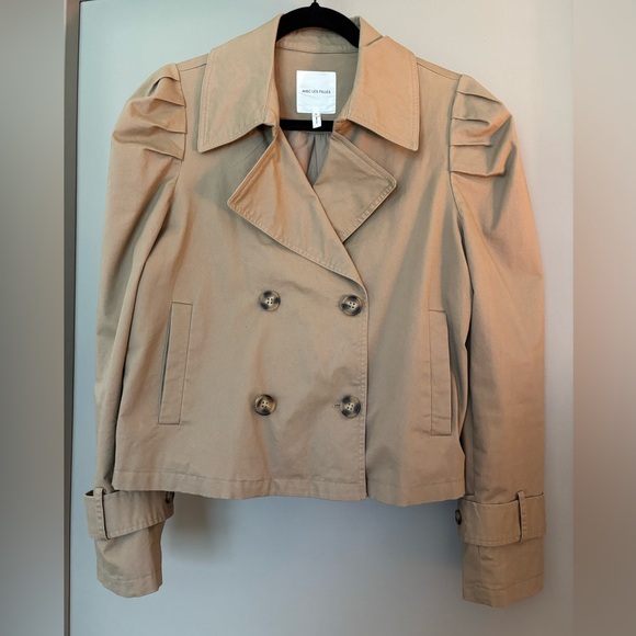 Avec Les Filles Tan Trench Coat - Picture 2 of 6